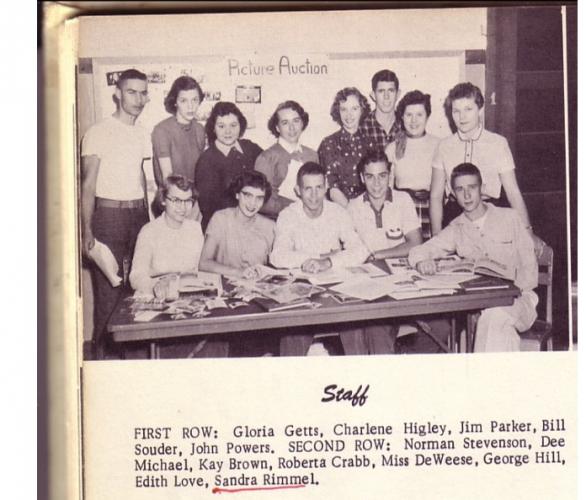 Dad's senior yearbook staff (he's standing on the left)